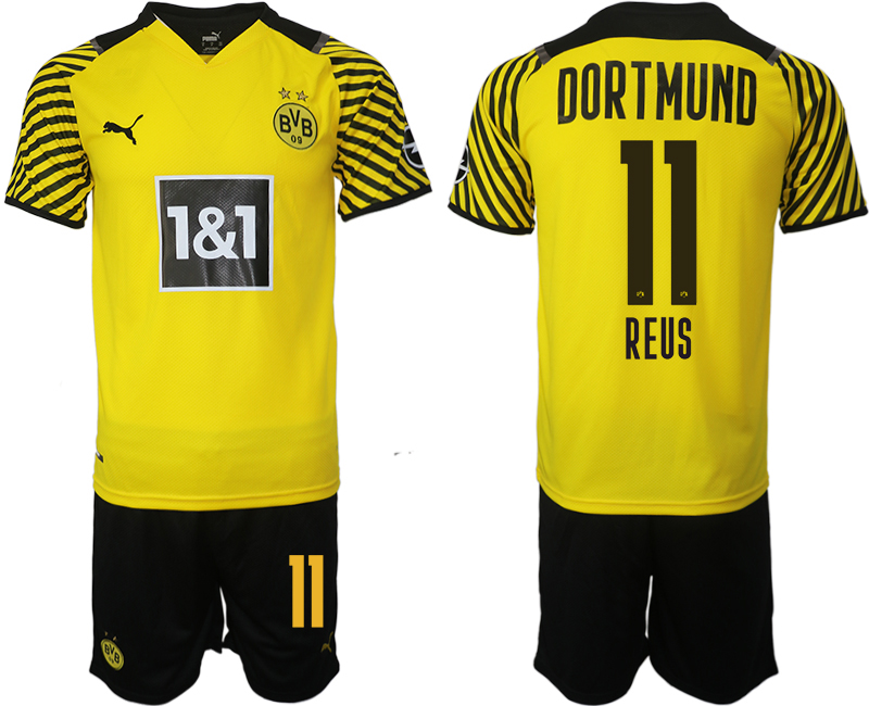 Men 2021-2022 Club Borussia Dortmund home #11 yellow Soccer Jersey->bayern munich jersey->Soccer Club Jersey